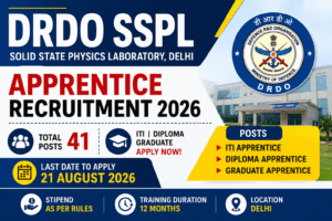 DRDO SSPL Apprentice Recruitment 2026