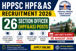 HPPSC HPFAS Recruitment 2026