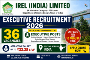 IREL Executive Recruitment 2026