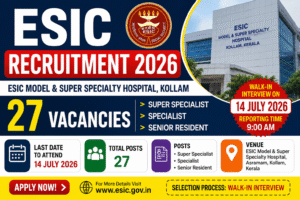 ESIC Kollam Recruitment