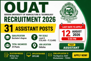 OUAT Assistant Recruitment 2026