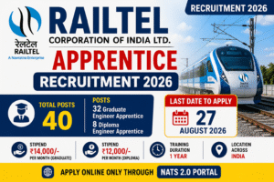 RailTel Apprentice Recruitment 2026 RailTel Apprentice Recruitment 2026