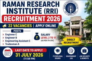 Raman Research Institute Recruitment 2026