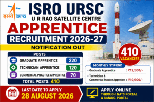 ISRO URSC Apprentice Recruitment 2026