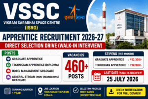 VSSC Apprentice Recruitment 2026