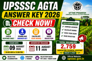 UPSSSC AGTA Answer Key 2026