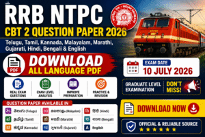 RRB NTPC CBT 2 Question Paper 2026