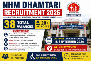 NHM Dhamtari Recruitment 2026