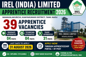IREL Apprentice Recruitment 2026