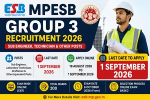 MPESB Group 3 Recruitment 2026