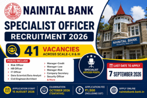 Nainital Bank Specialist Officer Recruitment 2026
