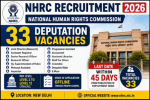 NHRC Recruitment 2026