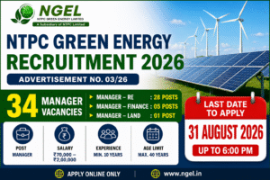 NTPC Green Energy Recruitment 2026