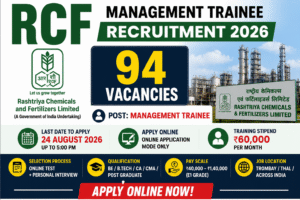 RCF Management Trainee Recruitment 2026