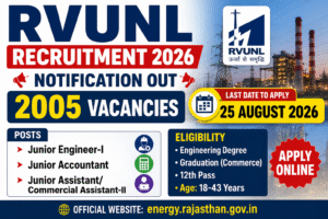 RVUNL Junior Engineer Recruitment