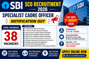 SBI Specialist Cadre Officer Recruitment