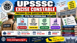 UPSSSC Excise Constable PYQ 2026