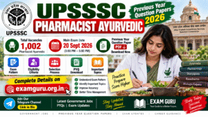 UPSSSC Pharmacist Ayurvedic 2026