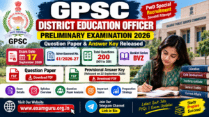 GPSC District Education Officer PYQs 2026