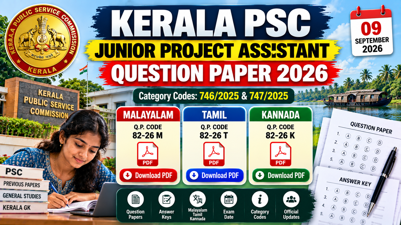 Kerala PSC Junior Project Assistant Question Paper 2026