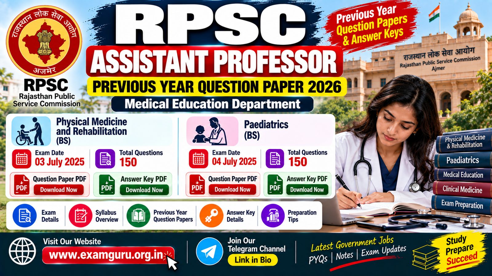 RPSC Assistant Professor Previous Year Question Paper 2026