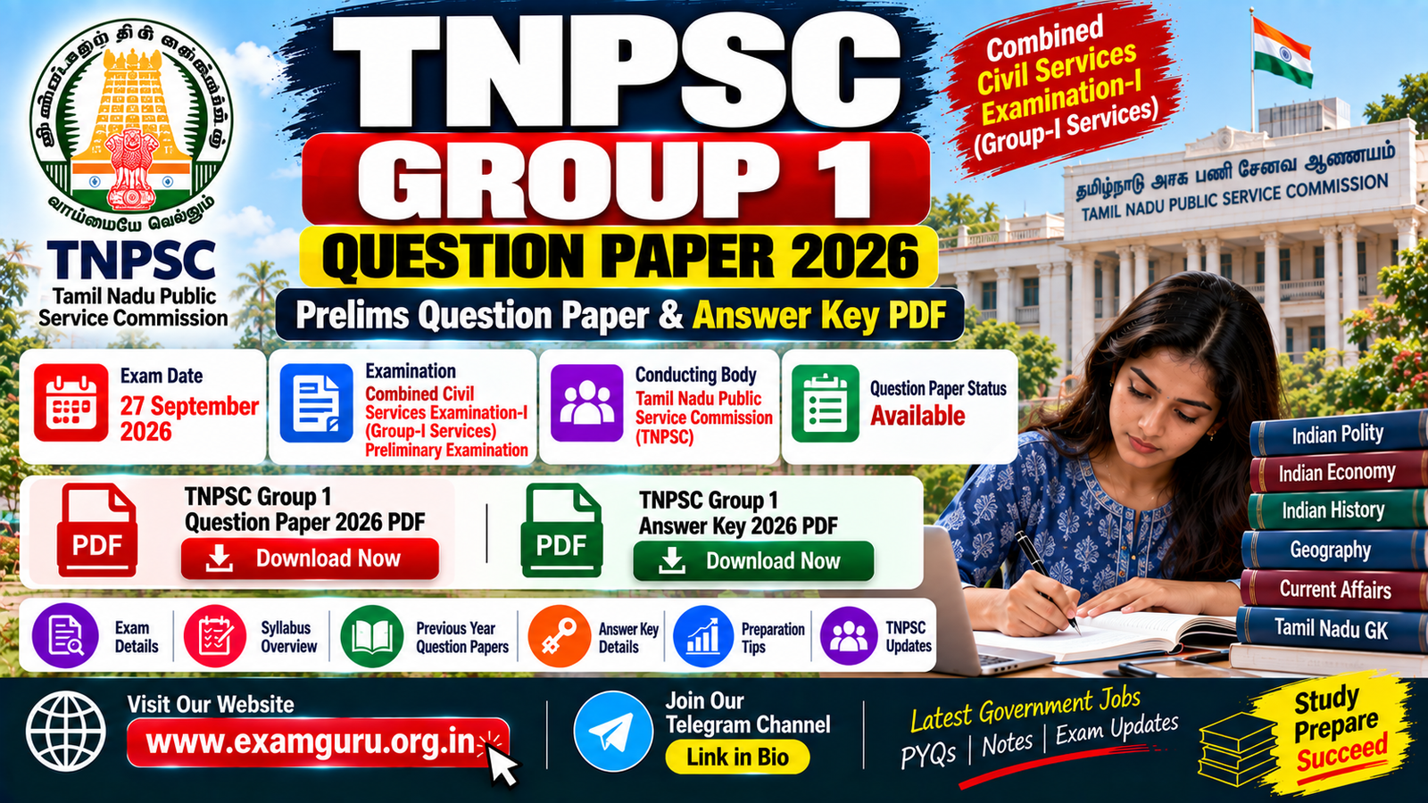 TNPSC Group 1 Question Paper 2026