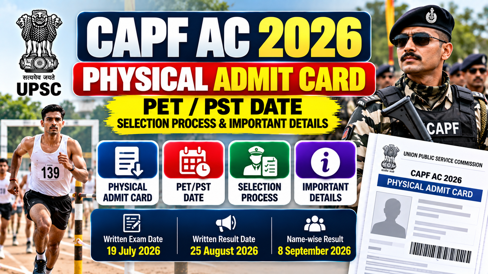 UPSC CAPF AC Admit Card 2026