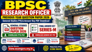 BPSC Research Officer PYQ 2026
