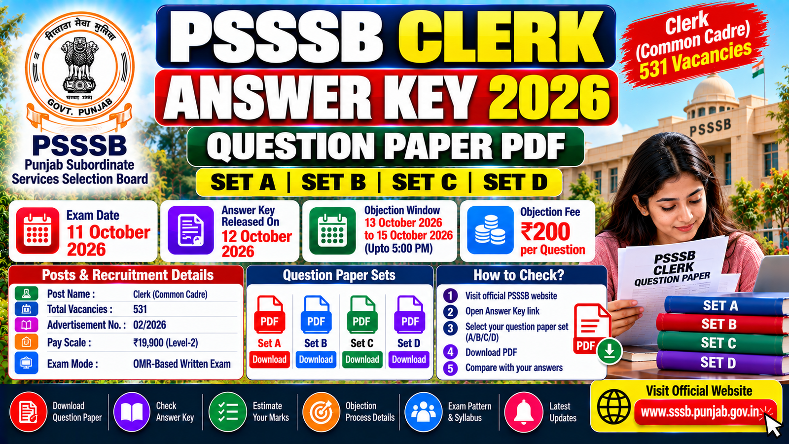 PSSSB Clerk Answer Key 2026
