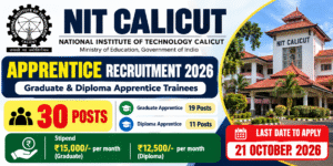 NIT Calicut Apprentice Recruitment 2026