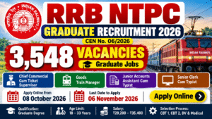 RRB NTPC Graduate Recruitment 2026