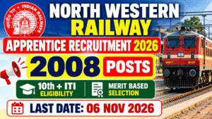 North Western Railway Apprentice Recruitment 2026